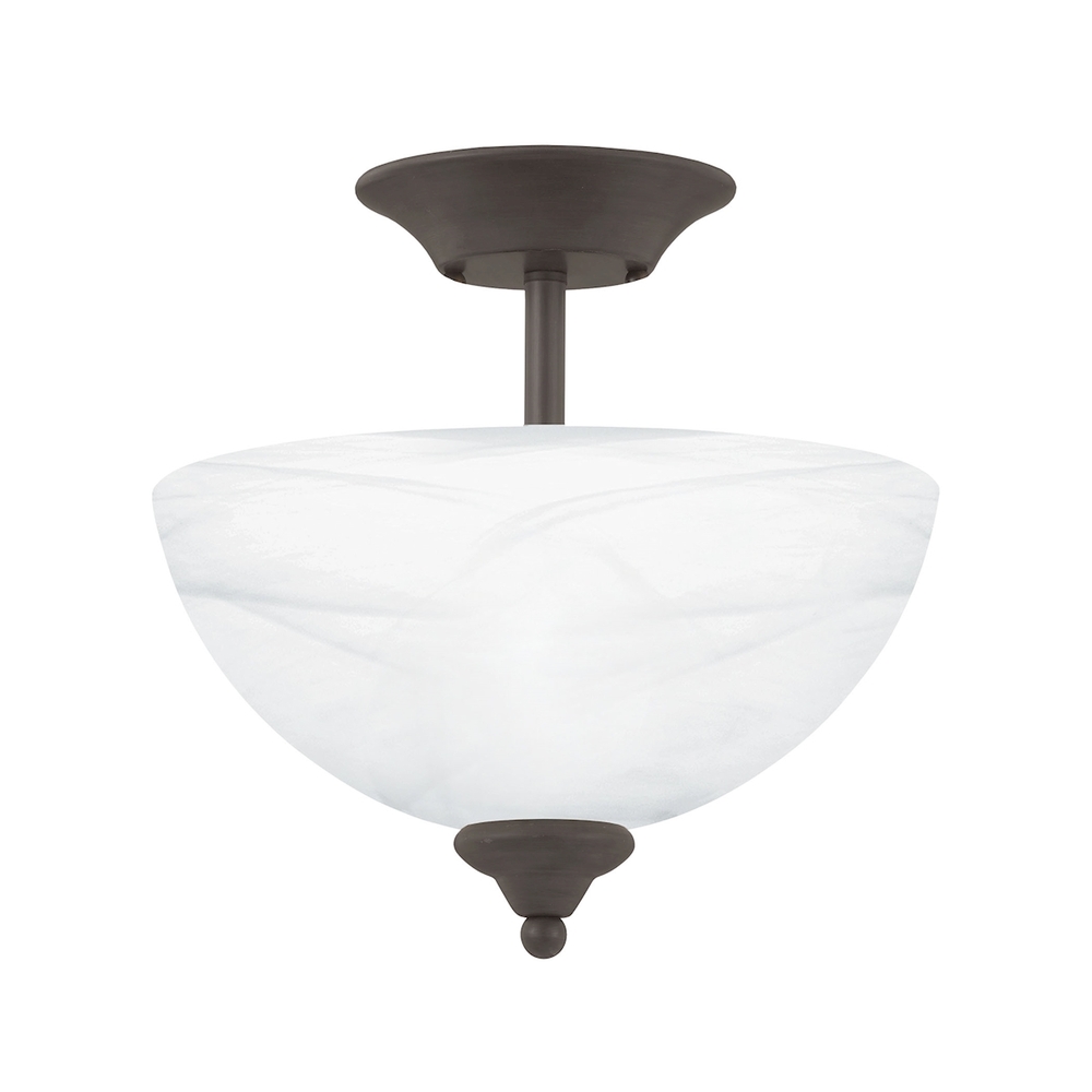 Thomas - Tahoe 11.75&#39;&#39; Wide 2-Light Semi Flush Mount - Brown