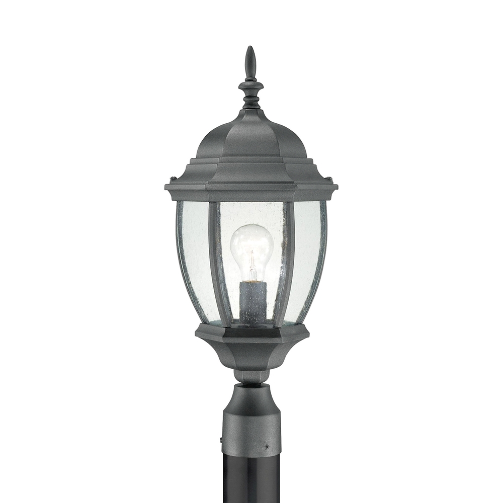 Thomas - Covington 21.5&#39;&#39; High 1-Light Outdoor Post Light - Black