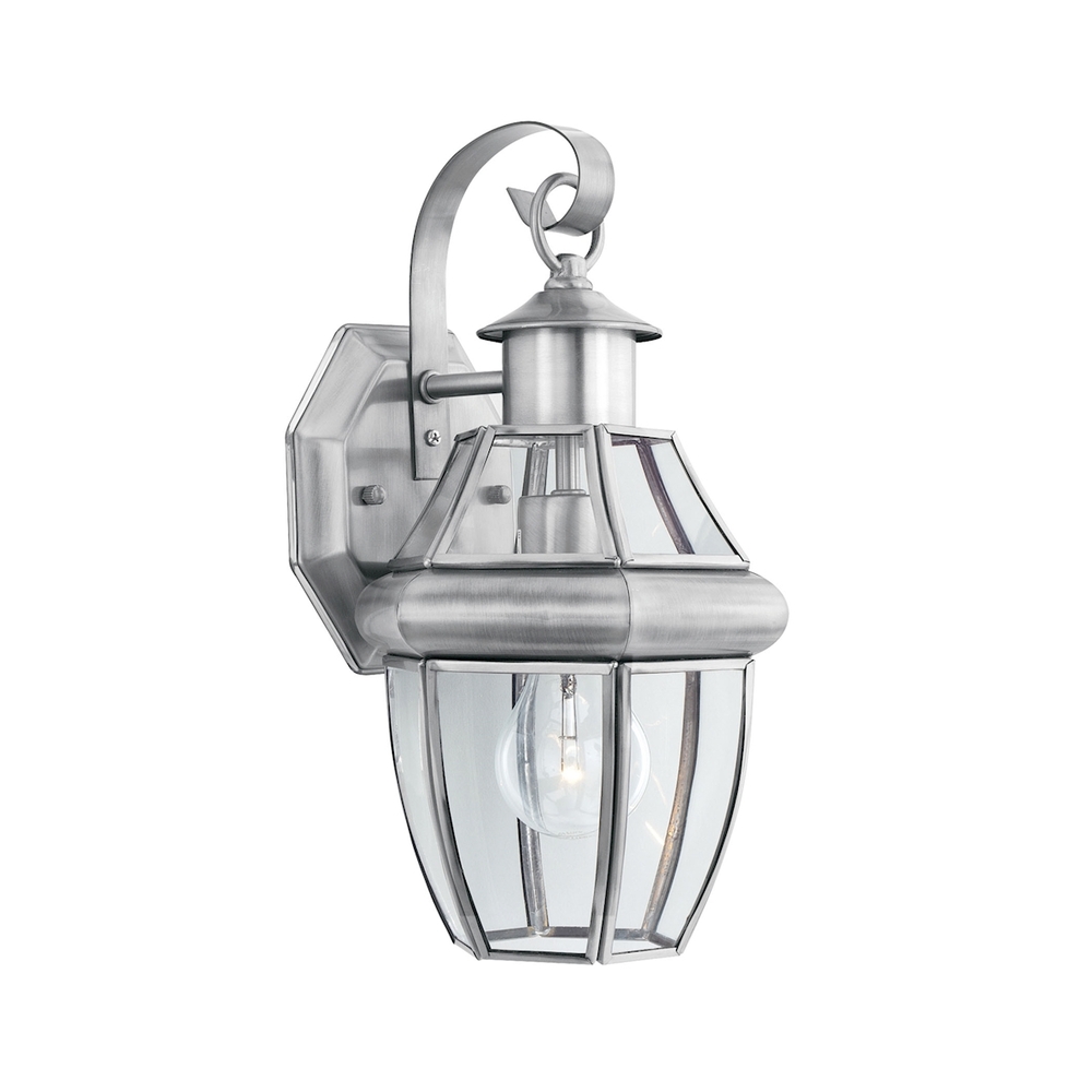 Thomas - Heritage 13.25&#39;&#39; High 1-Light Outdoor Sconce - Brushed Nickel