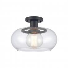 ELK Home 89774/1 - Clement 13'' Wide 1-Light Semi Flush Mount - Matte Black