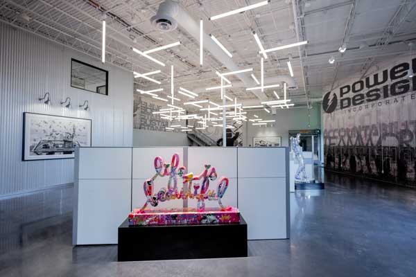 Fixture Sourcing Image for the Power Design lobby