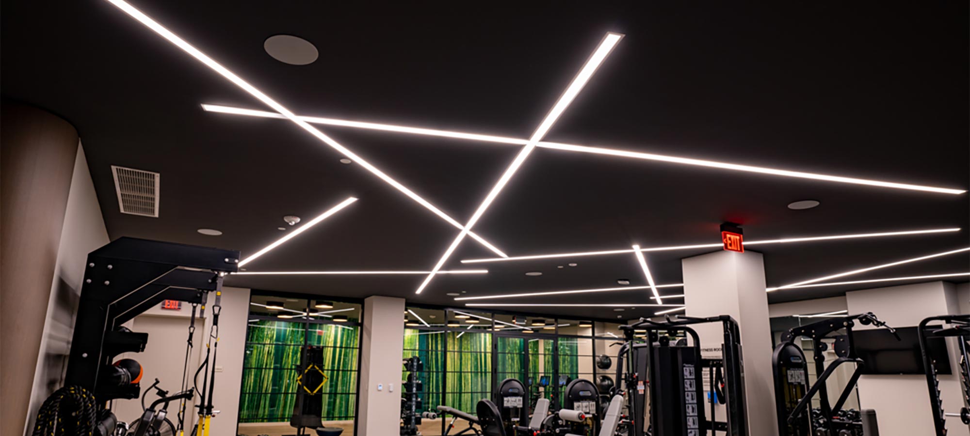 Lighting application in gym